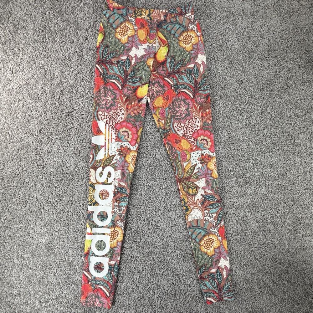Adidas x Fugiprabali Womens Leggings Tropical Farm Rio Floral Toucan XXSmall/UK4